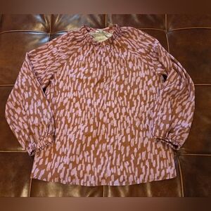 Jade Melody Tam Women's Top in Pink and Brown Size Large